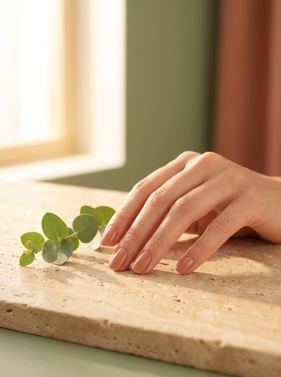 Verzorgde handen met een zachte natuurlijke manicure